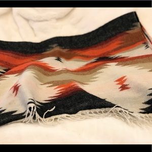 Soft Aztec pattern blanket scarf